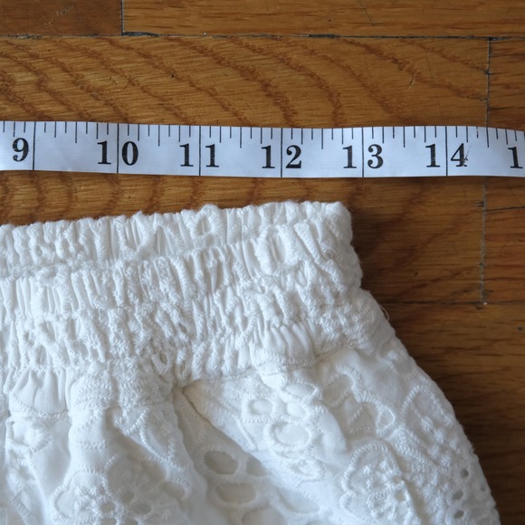 Stella Nova Krista Joe Shorts Womens White Eyelet Cotton Boho Scalloped Size 6 - Picture 4 of 7